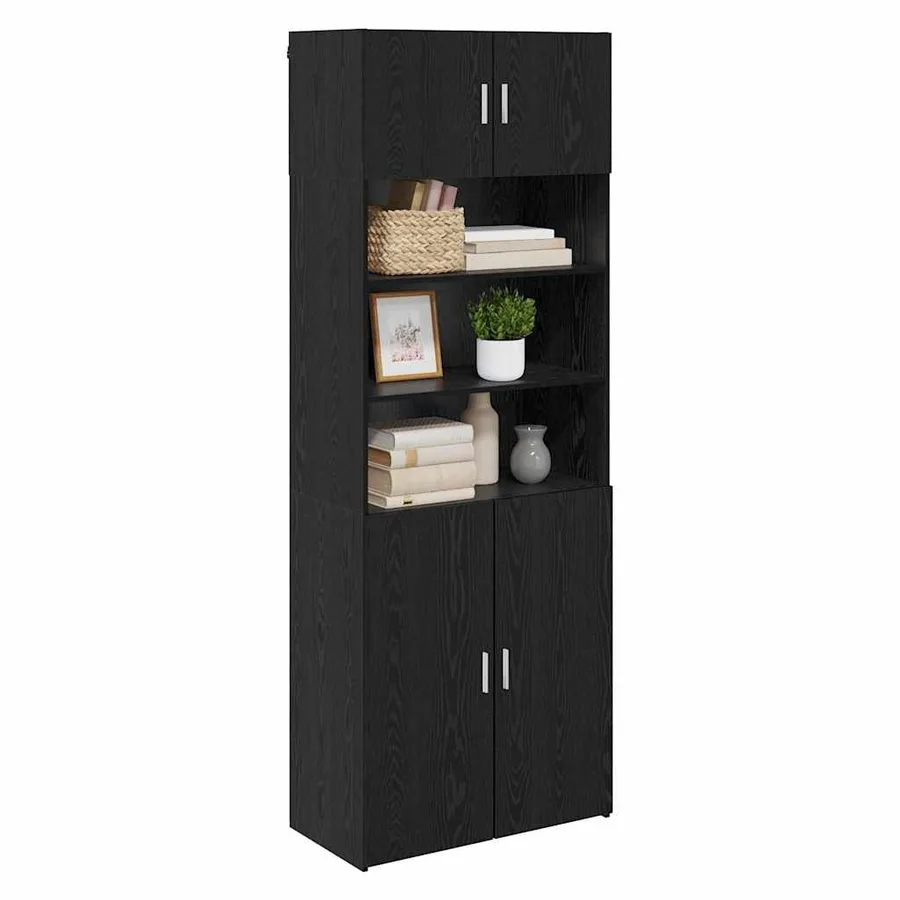 Armoire de rangement Chêne noir 80 x 42,5 x 225 cm - 3