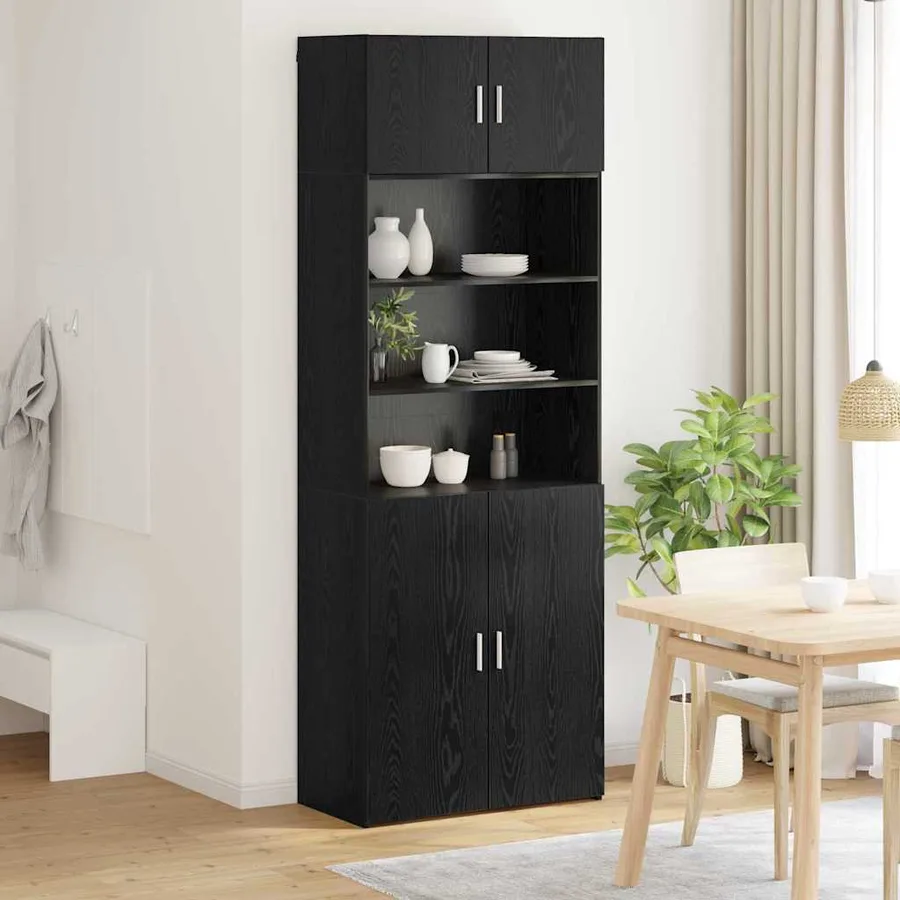 Armoire de rangement Chêne noir 80 x 42,5 x 225 cm - 4