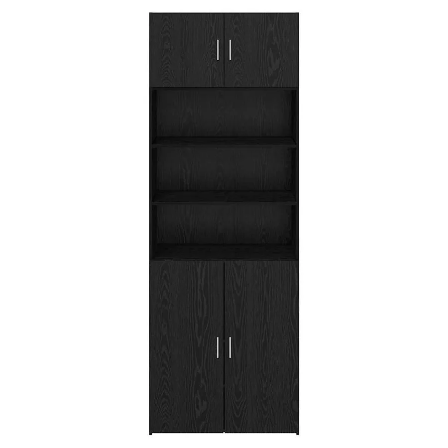 Armoire de rangement Chêne noir 80 x 42,5 x 225 cm - 6