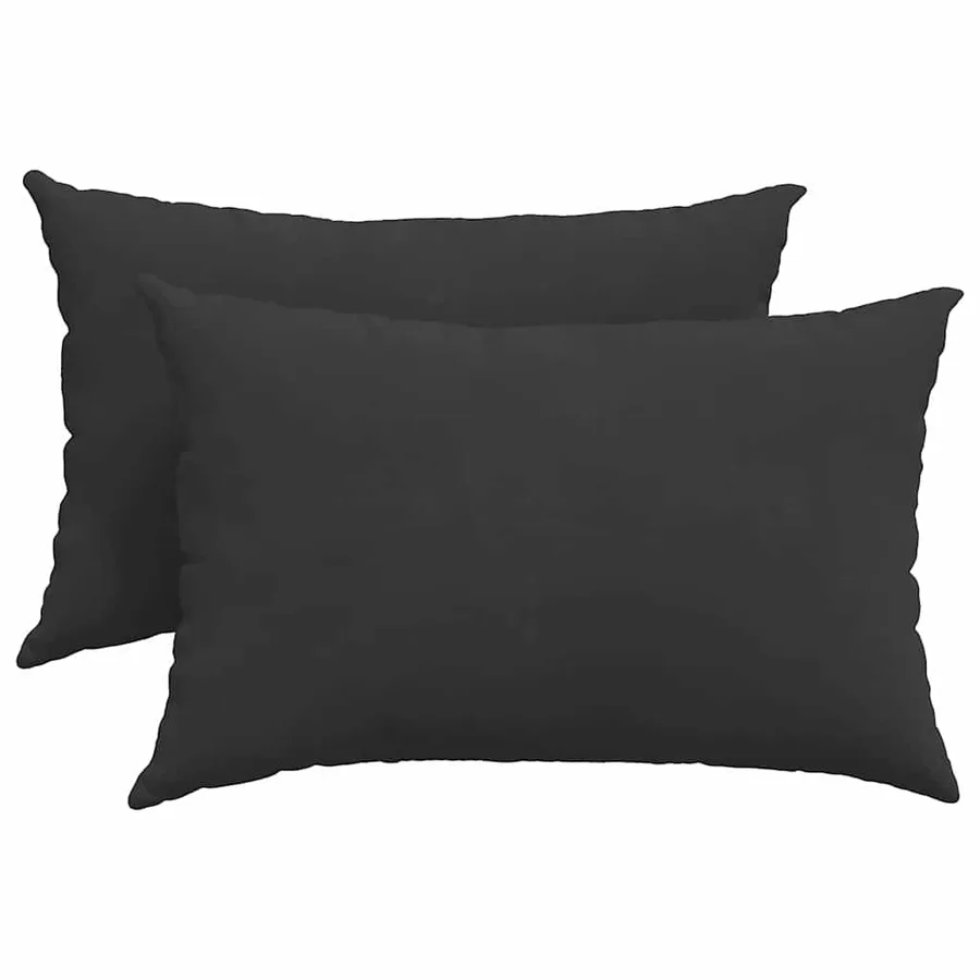 Coussins de canapé 2 pcs Noir 60 x 40 cm tissu - 2