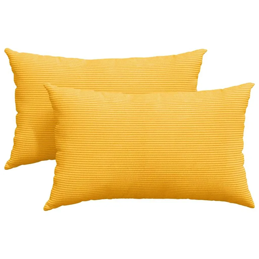 Coussins de canapé 2 pcs Jaune clair 50 x 30 cm - 2