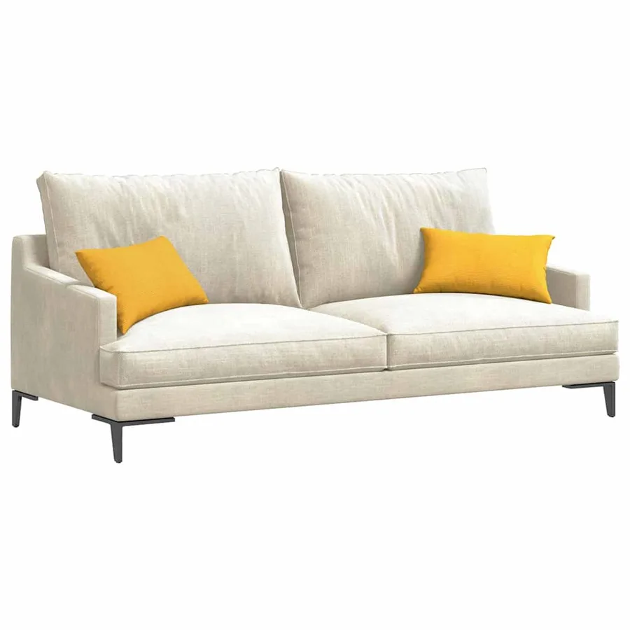 Coussins de canapé 2 pcs Jaune clair 50 x 30 cm - 3