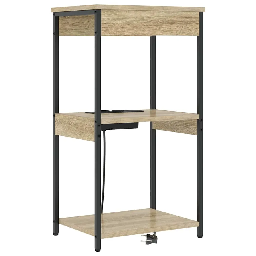 Cabinet de chevet avec étagère Chêne Sonoma 41 x 31 x 76 cm - 2