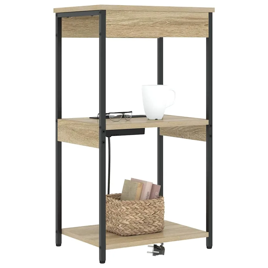 Cabinet de chevet avec étagère Chêne Sonoma 41 x 31 x 76 cm - 3