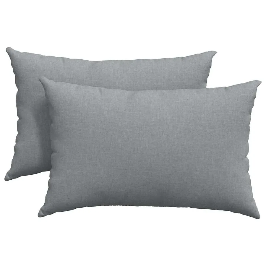 Coussins de canapé 2 pcs Gris clair 60 x 40 cm tissu - 2