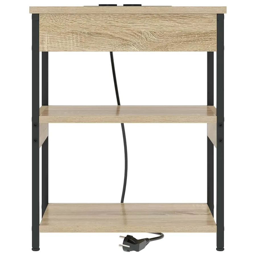 Cabinet de chevet 2 pcs Chêne Sonoma 41 x 31 x 51 cm - 6