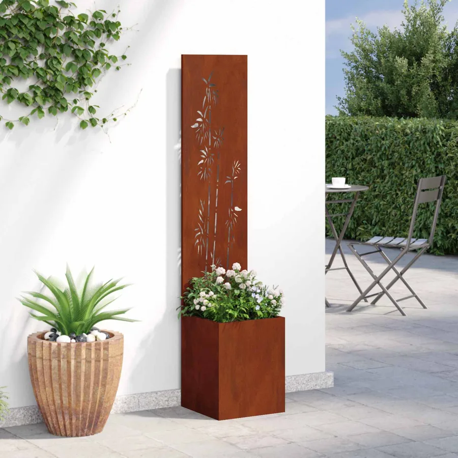Écran de confidentialité de jardin Rouillé 32 x 32 x 150 cm - 4