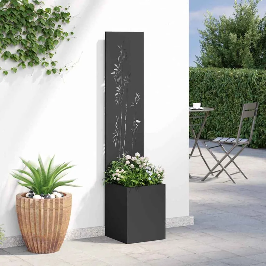 Écran de confidentialité de jardin Floral Noir 32 x 32 x 150 cm - 4