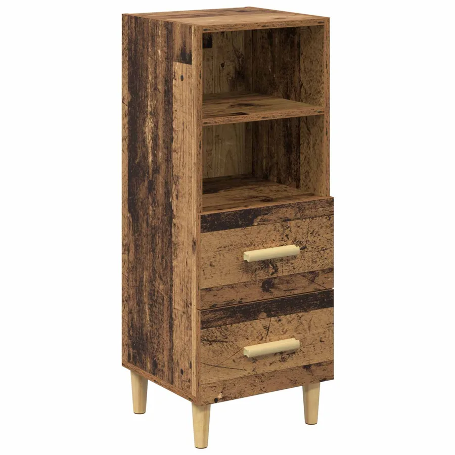 Buffet Bois ancien 34 x 34,5 x 90 cm Bois d'ingénierie - 2