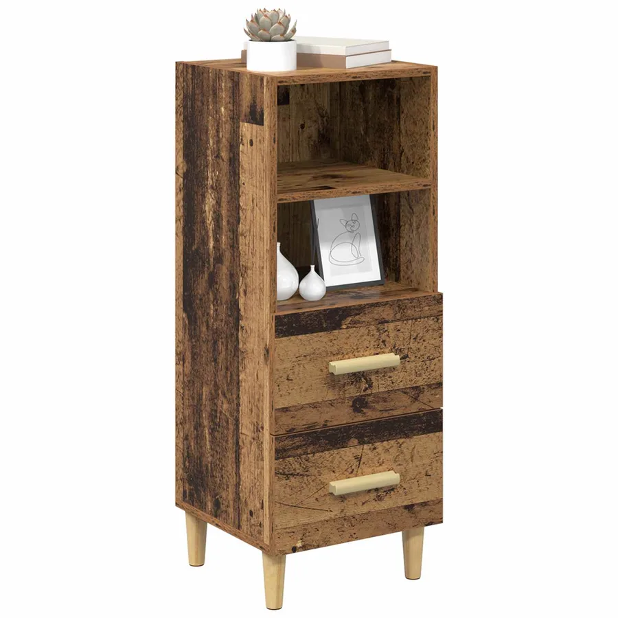 Buffet Bois ancien 34 x 34,5 x 90 cm Bois d'ingénierie - 3