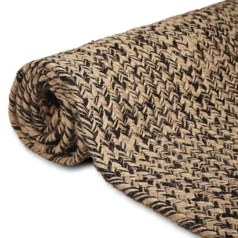 Tapis de surface Naturel et noir 60 x 400 cm Jute - 3