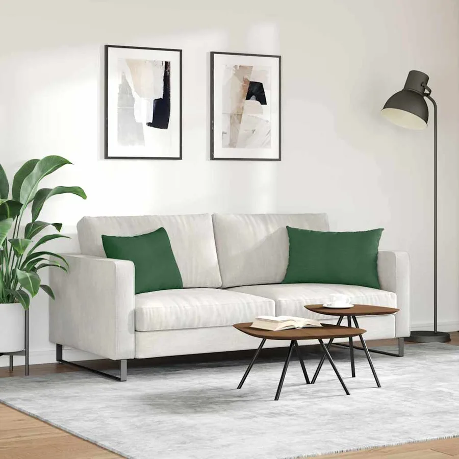 Coussins de canapé 2 pcs Vert foncé 60 x 40 cm - 4