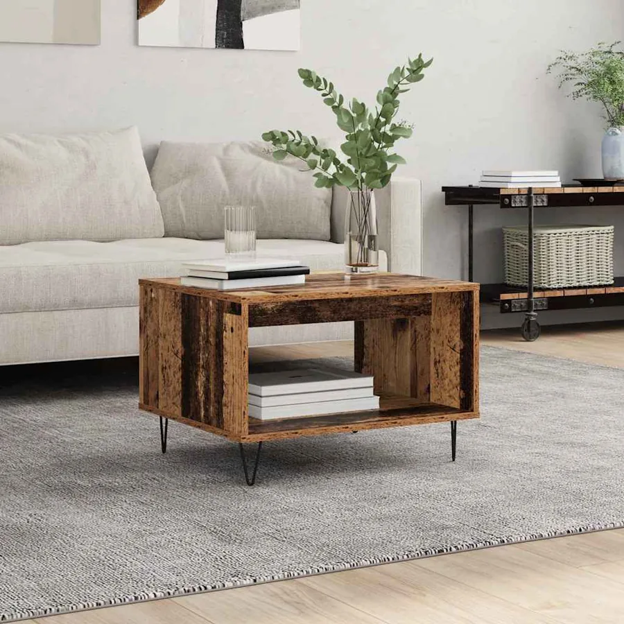 Table basse Bois ancien 60 x 50 x 40 cm Bois d'ingénierie