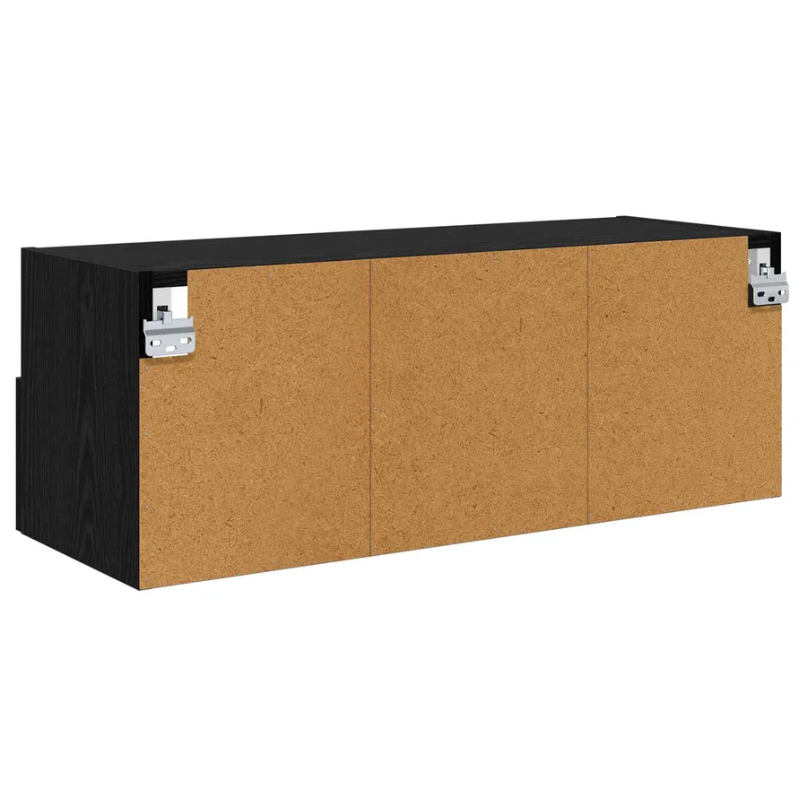 Meubles TV muraux 2 pcs Chêne noir 80 x 30 x 30 cm - 9