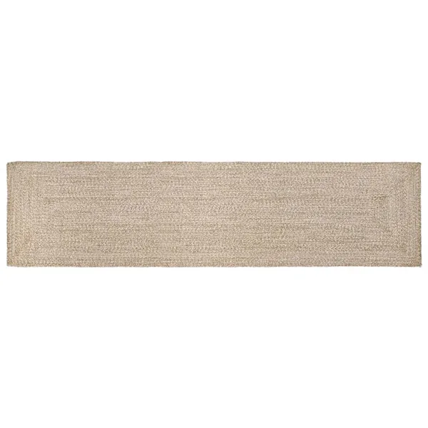 Tapis de surface Naturel et Blanc 60 x 400 cm Jute