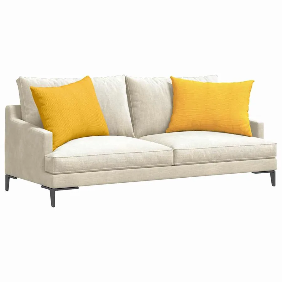 Coussins de canapé 2 pcs Jaune clair 70 x 50 cm - 3
