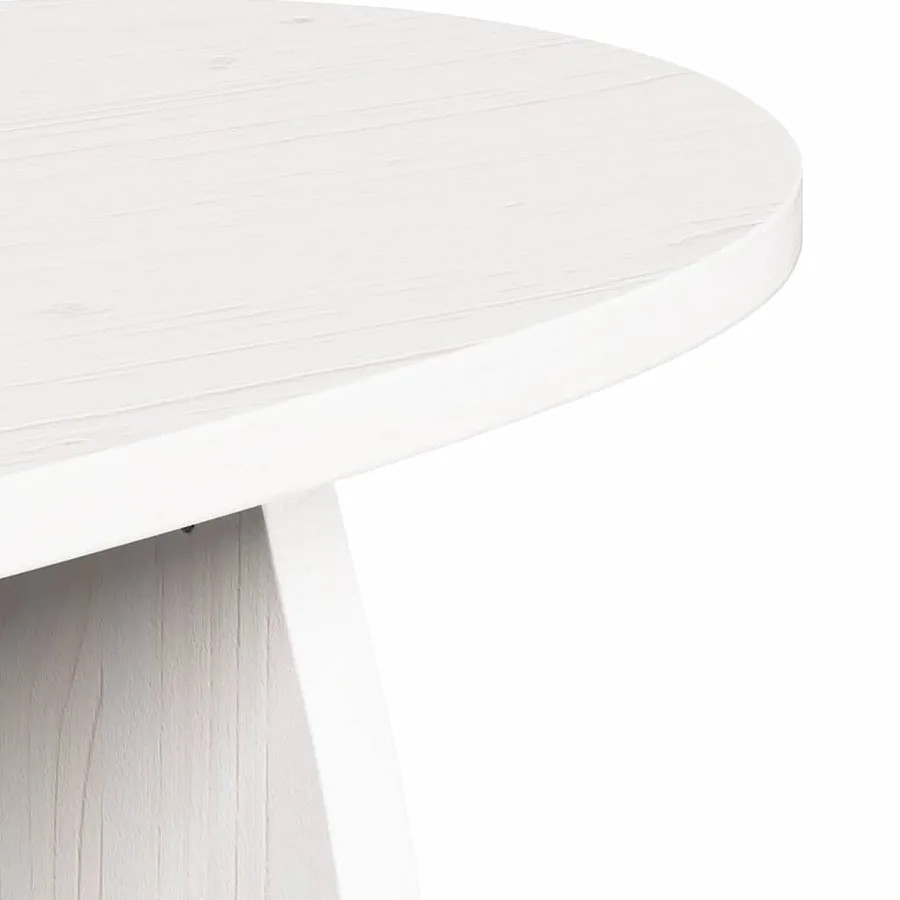 Table basse Blanc 80 x 40 x 35 cm Pin massif - 12