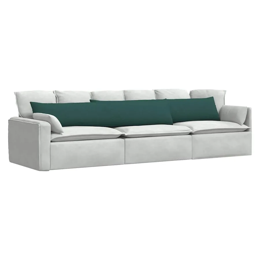Coussins de canapé 2 pcs Vert foncé 200 x 40 cm tissu - 3