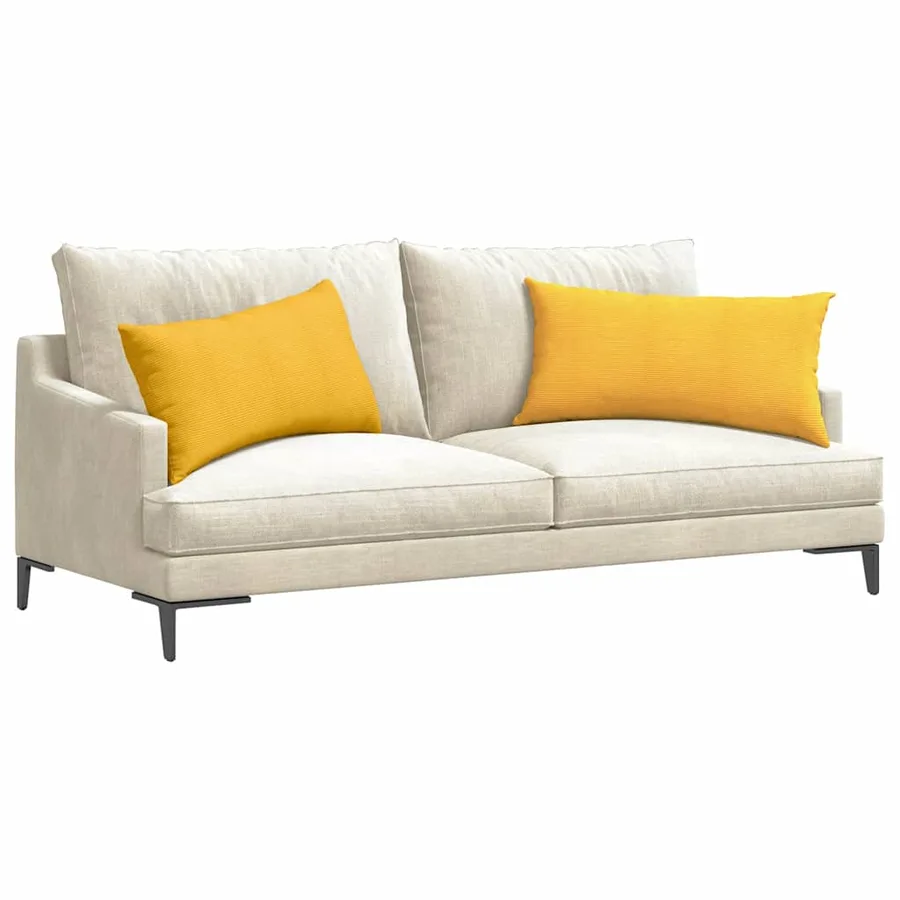 Coussins de canapé 2 pcs Jaune clair 80 x 40 cm - 3