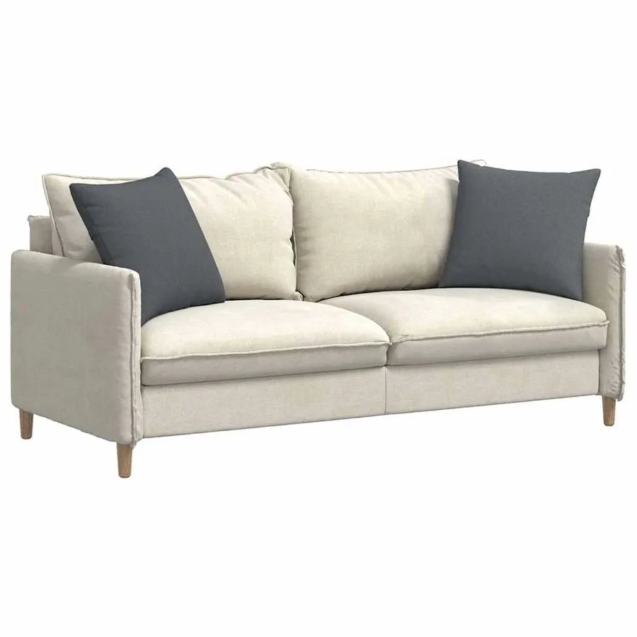 Coussins de canapé 2 pcs Gris foncé 50 x 50 cm tissu - 3