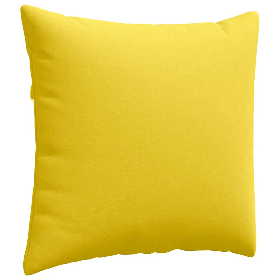 Coussins de canapé 2 pcs Jaune clair 45 x 45 cm tissu - 5