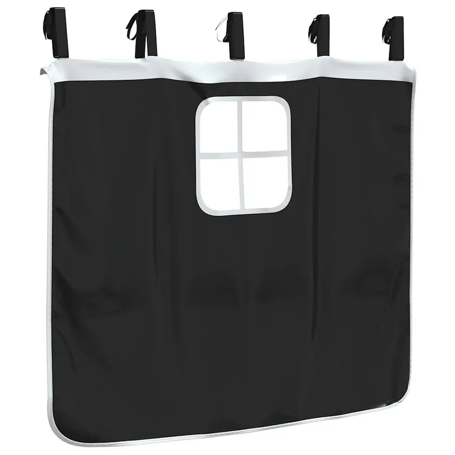 Rideaux pour lit mezzanine blanc et noir polyester - 13