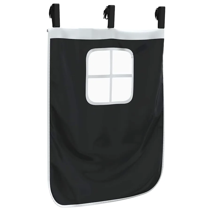Rideaux pour lit mezzanine blanc et noir polyester - 9