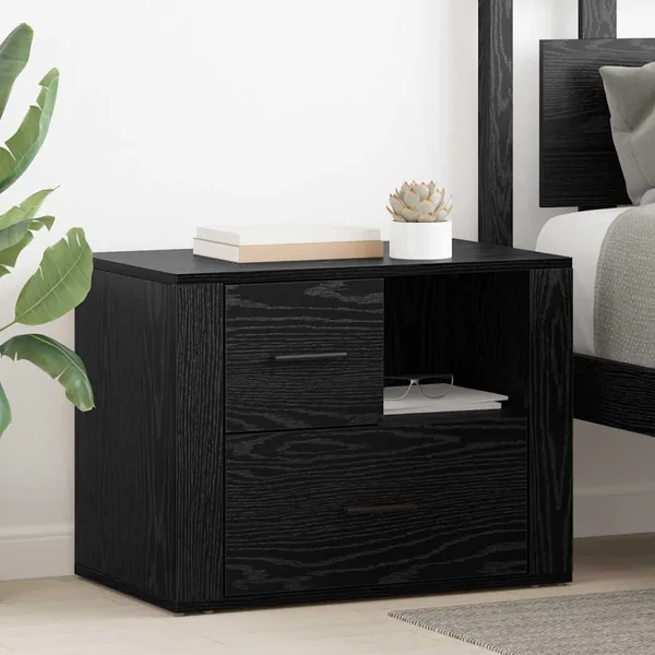 Cabinet de chevet Chêne noir 35 x 60 x 50 cm Bois d'ingénierie