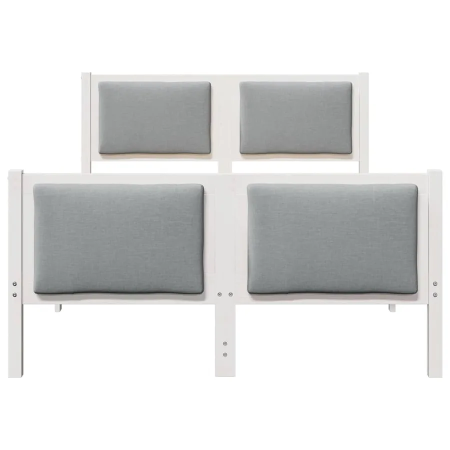 Cadre de lit avec tête de lit Gris clair 120 x 190 cm tissu - 5