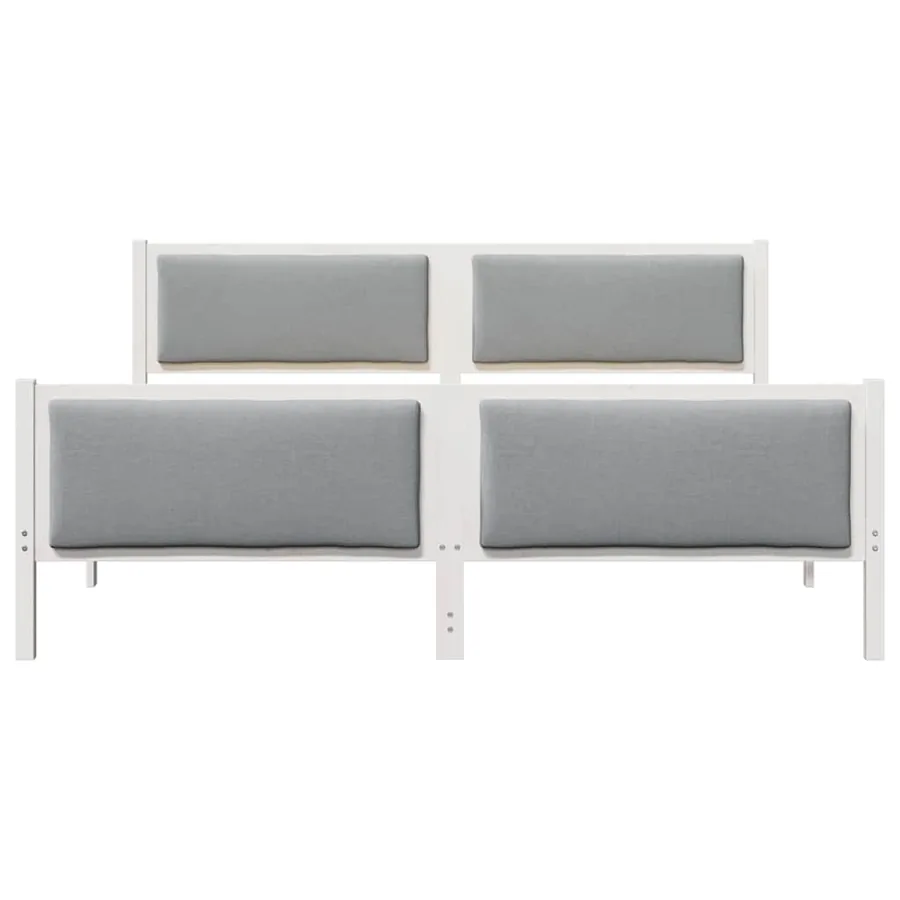 Cadre de lit avec tête de lit Gris clair 180 x 200 cm tissu - 5