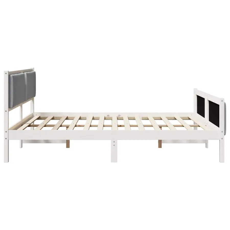 Cadre de lit avec tête de lit Gris clair 180 x 200 cm tissu - 6