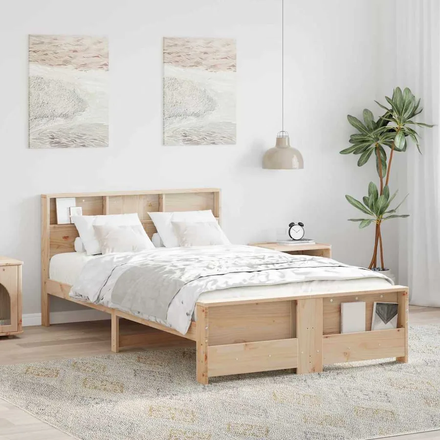 Cadre de lit Marron 140 x 190 cm Bois d'ingénierie