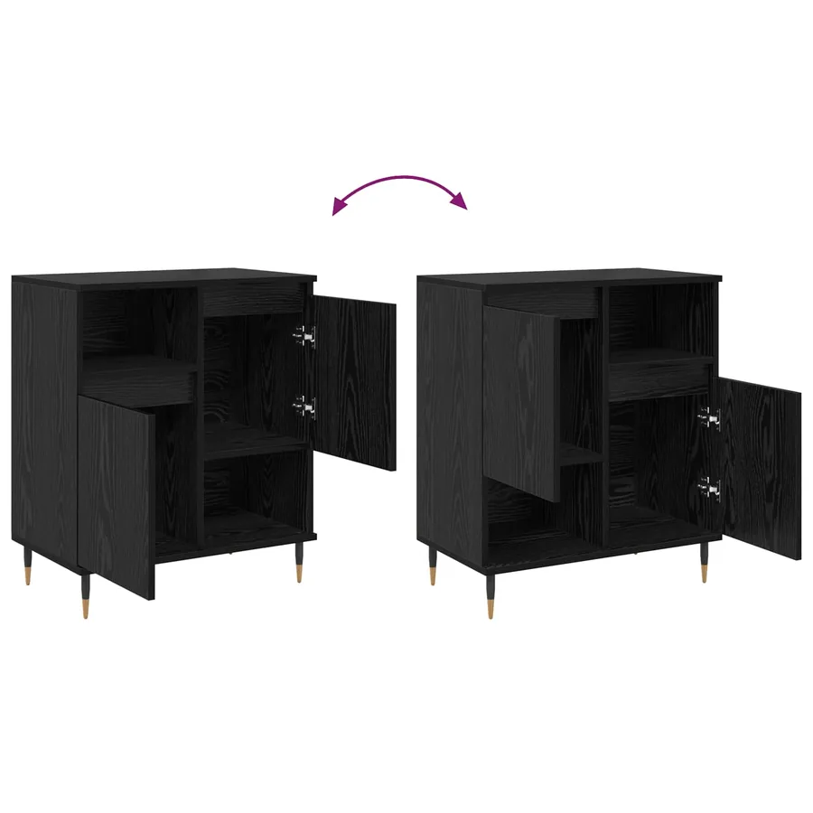 Buffet Chêne noir 60 x 35 x 70 cm - 11