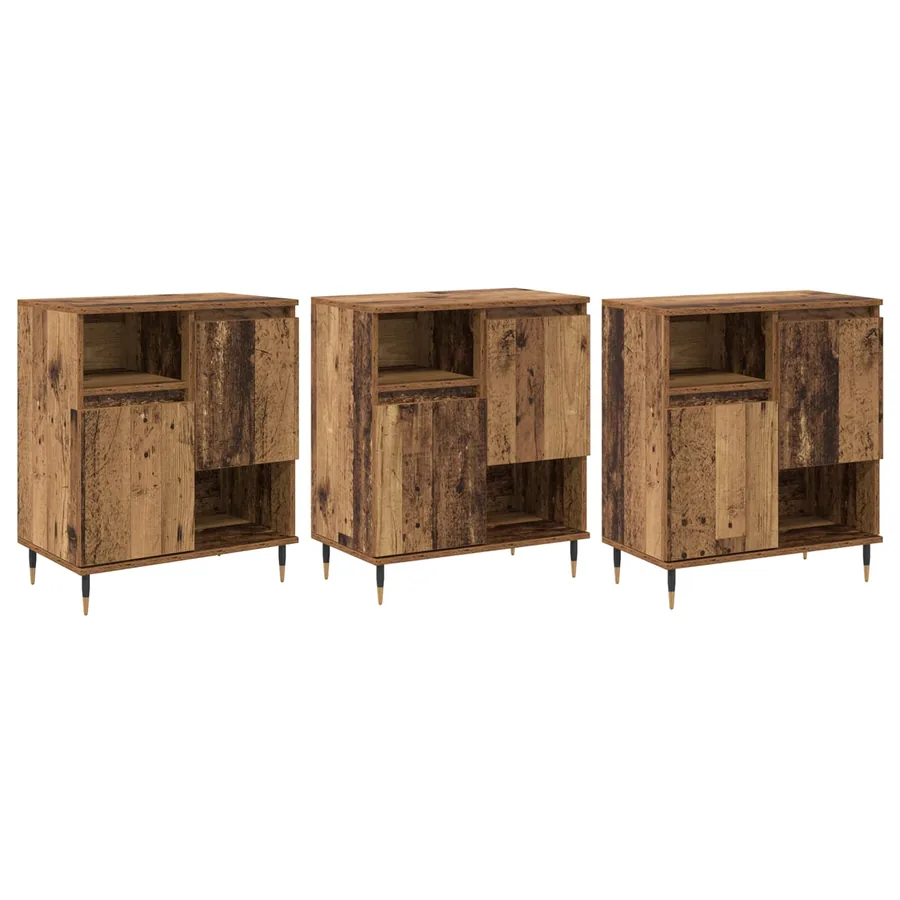 Buffets 3 pcs Bois ancien - 2