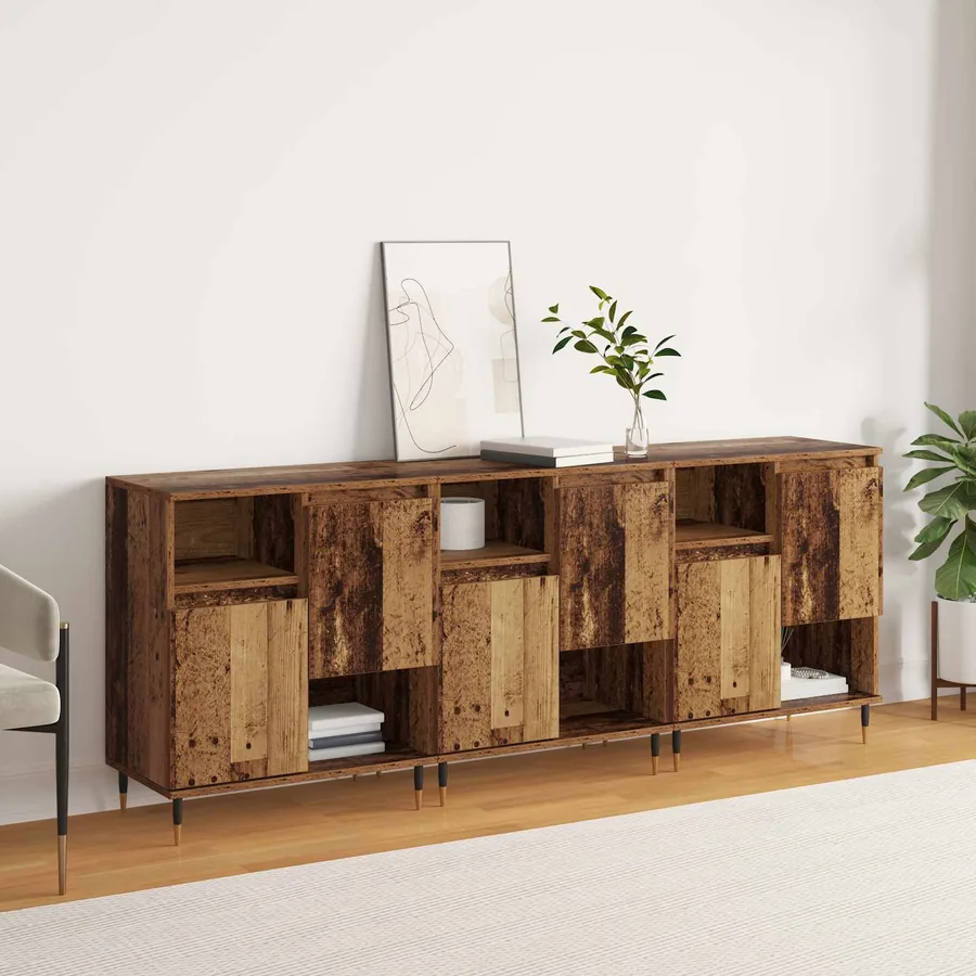 Buffets 3 pcs Bois ancien - 4