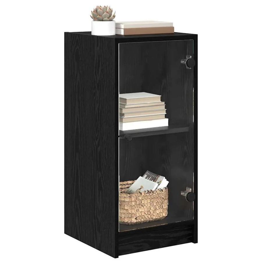 Buffet Chêne noir 35 x 37 x 76 cm Bois d'ingénierie - 3
