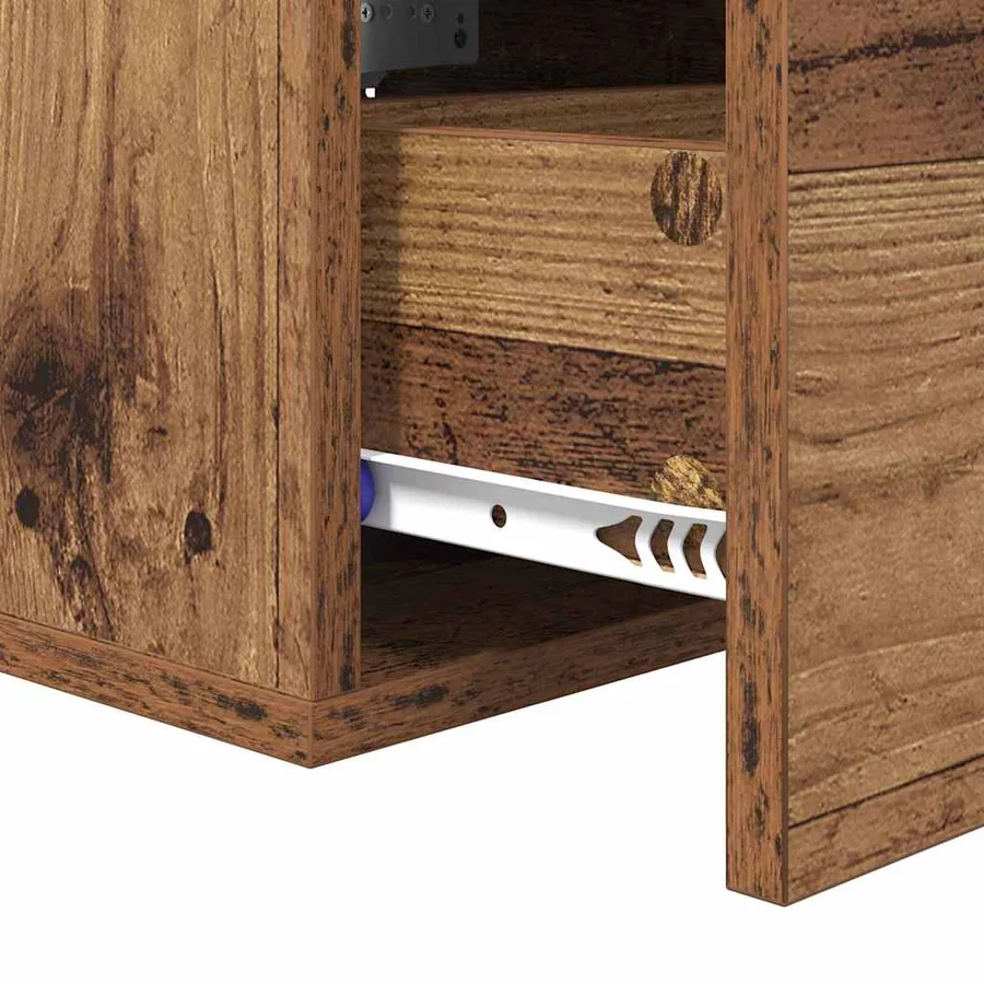 Cabinet de chevet 2 pcs Bois ancien 35 x 35 x 20 cm - 10