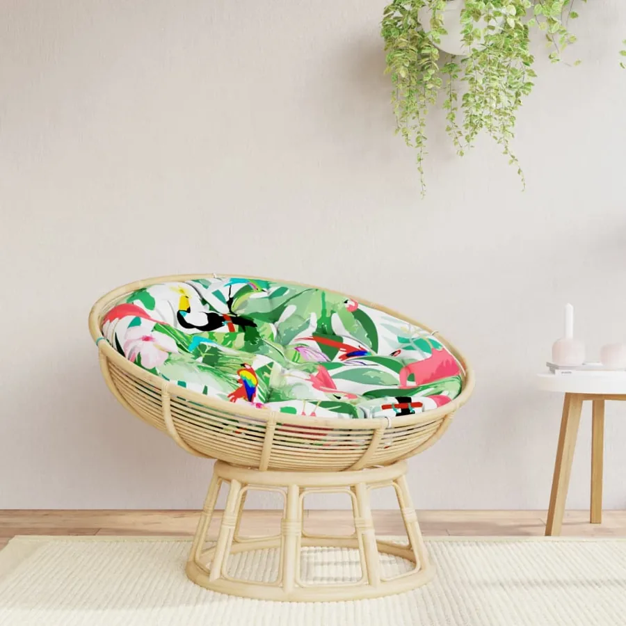 Coussin rond multicolore Ø 100 x11 cm tissu oxford