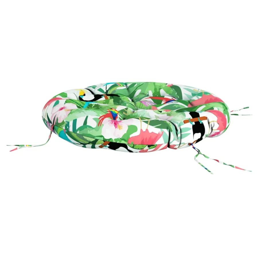 Coussin rond multicolore Ø 100 x11 cm tissu oxford - 4