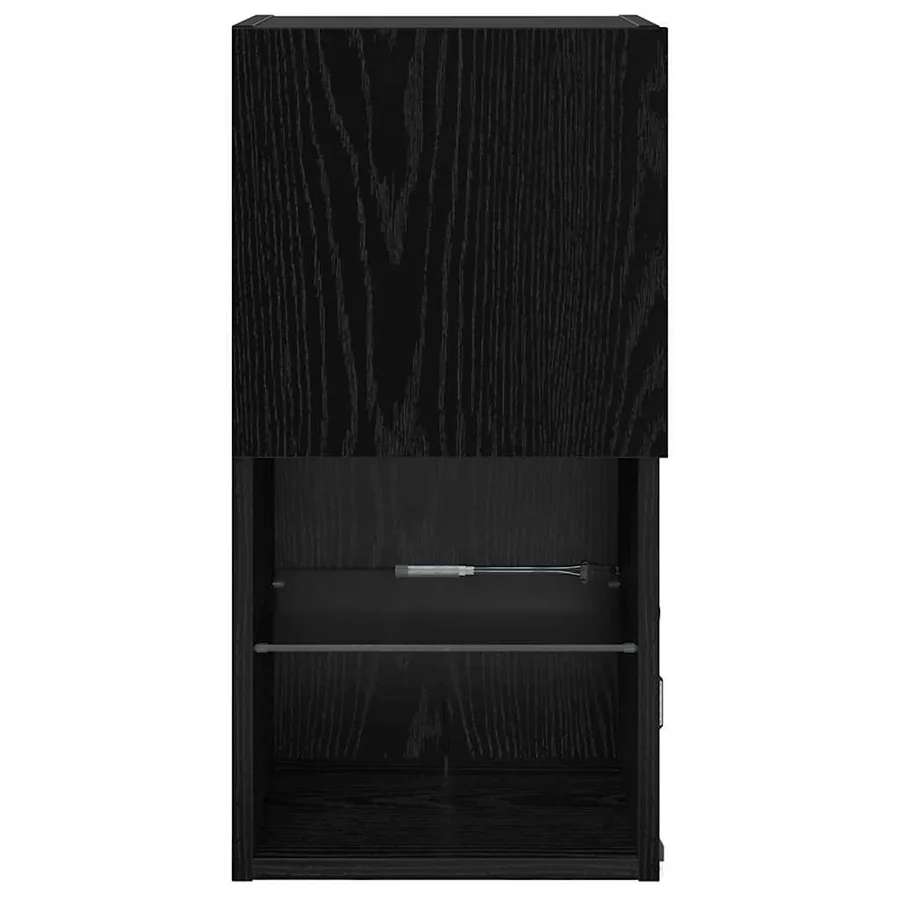 Meuble TV mural Chêne noir 30,5 x 30 x 60 cm Bois d'ingénierie - 9