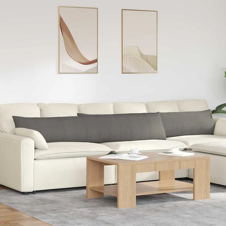 Coussins de canapé 2 pcs Gris clair 200 x 40 cm