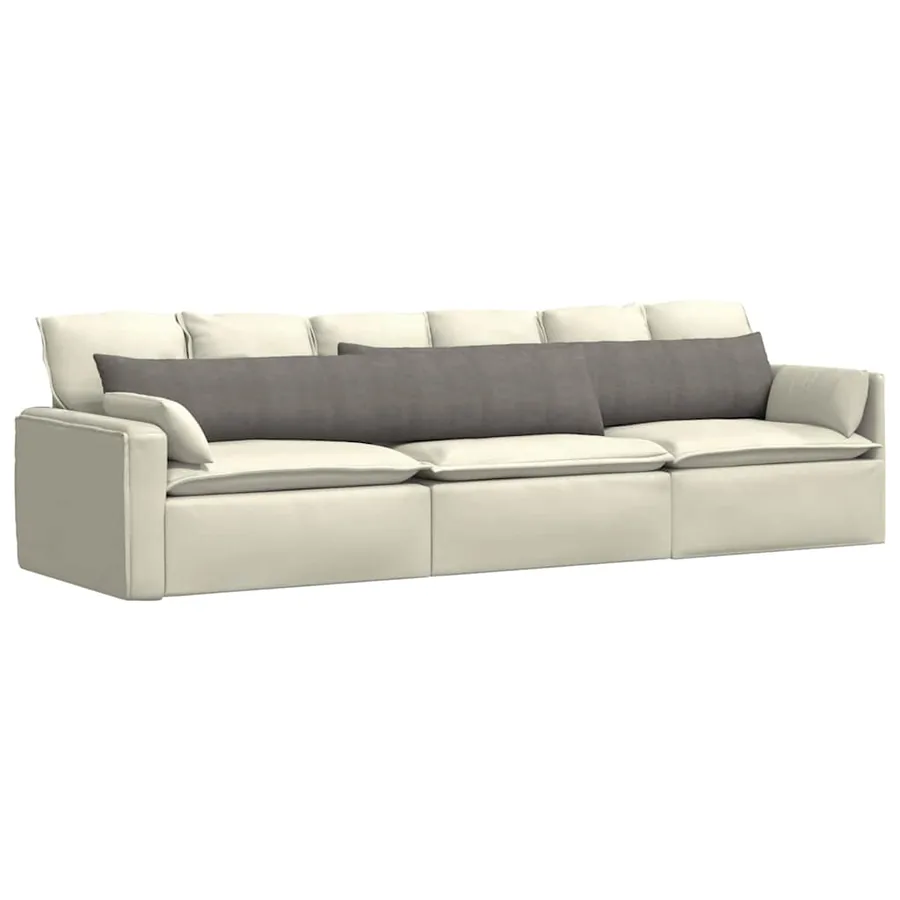 Coussins de canapé 2 pcs Gris clair 200 x 40 cm - 3