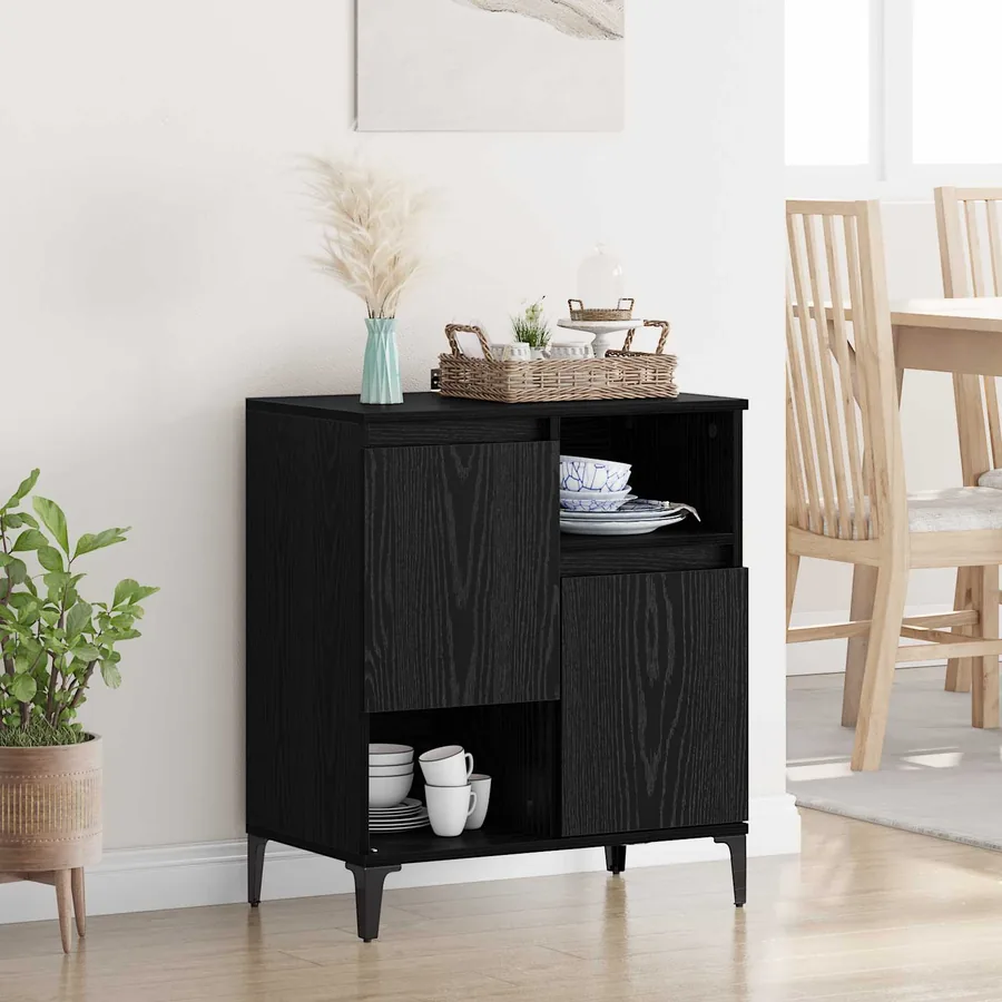 Buffet Chêne noir 60 x 35 x 70 cm Bois d'ingénierie