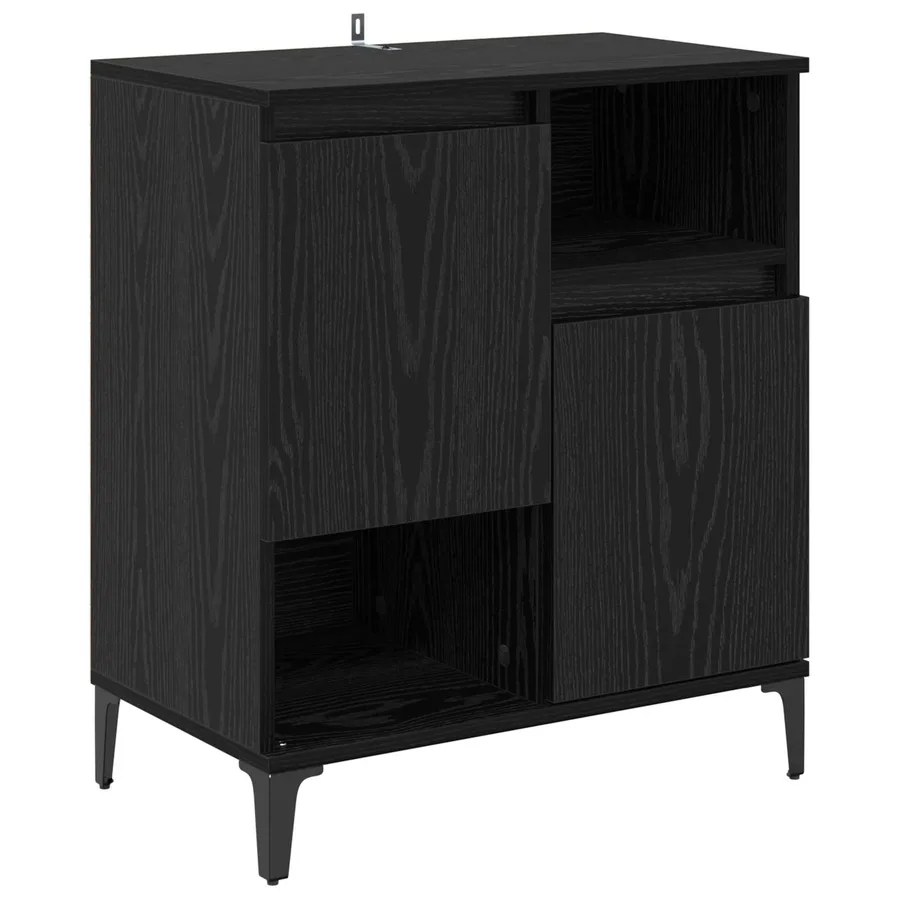 Buffet Chêne noir 60 x 35 x 70 cm Bois d'ingénierie - 2