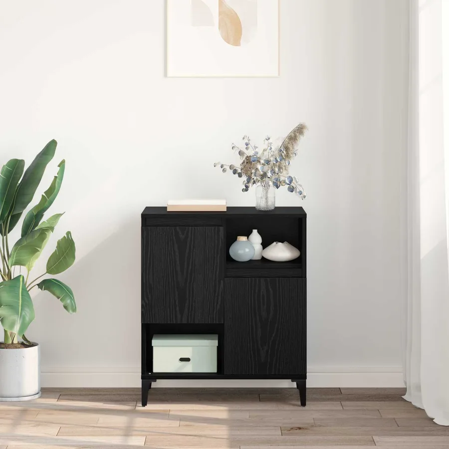 Buffet Chêne noir 60 x 35 x 70 cm Bois d'ingénierie - 4