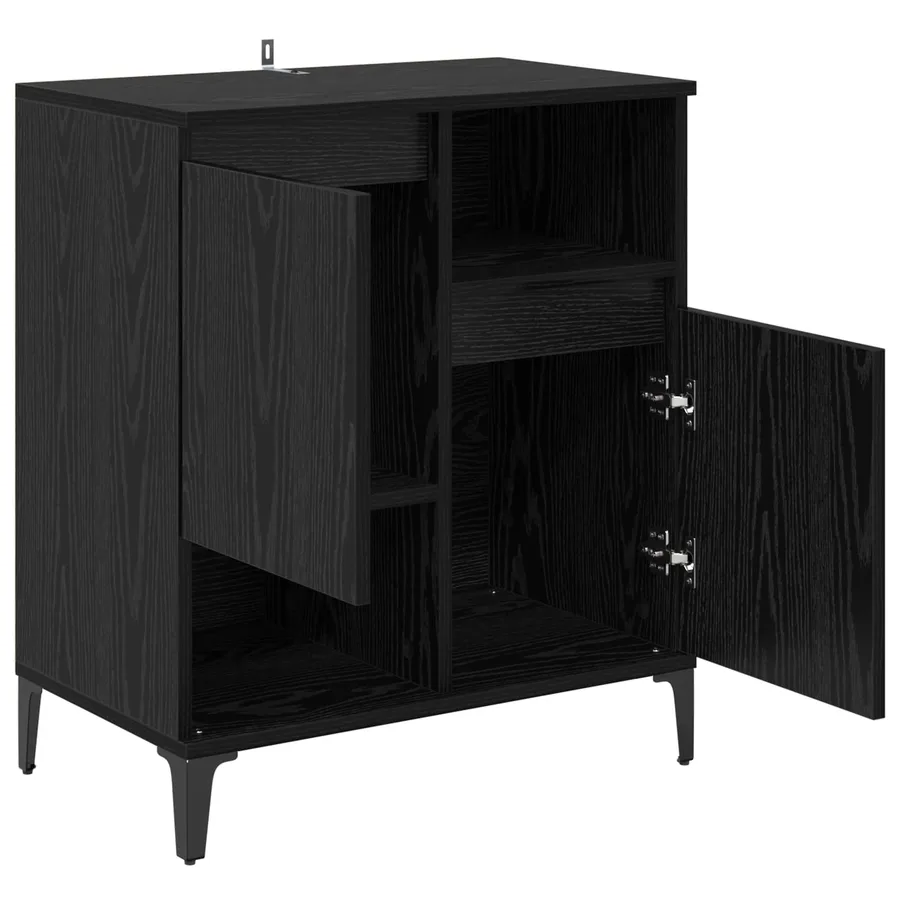 Buffet Chêne noir 60 x 35 x 70 cm Bois d'ingénierie - 5