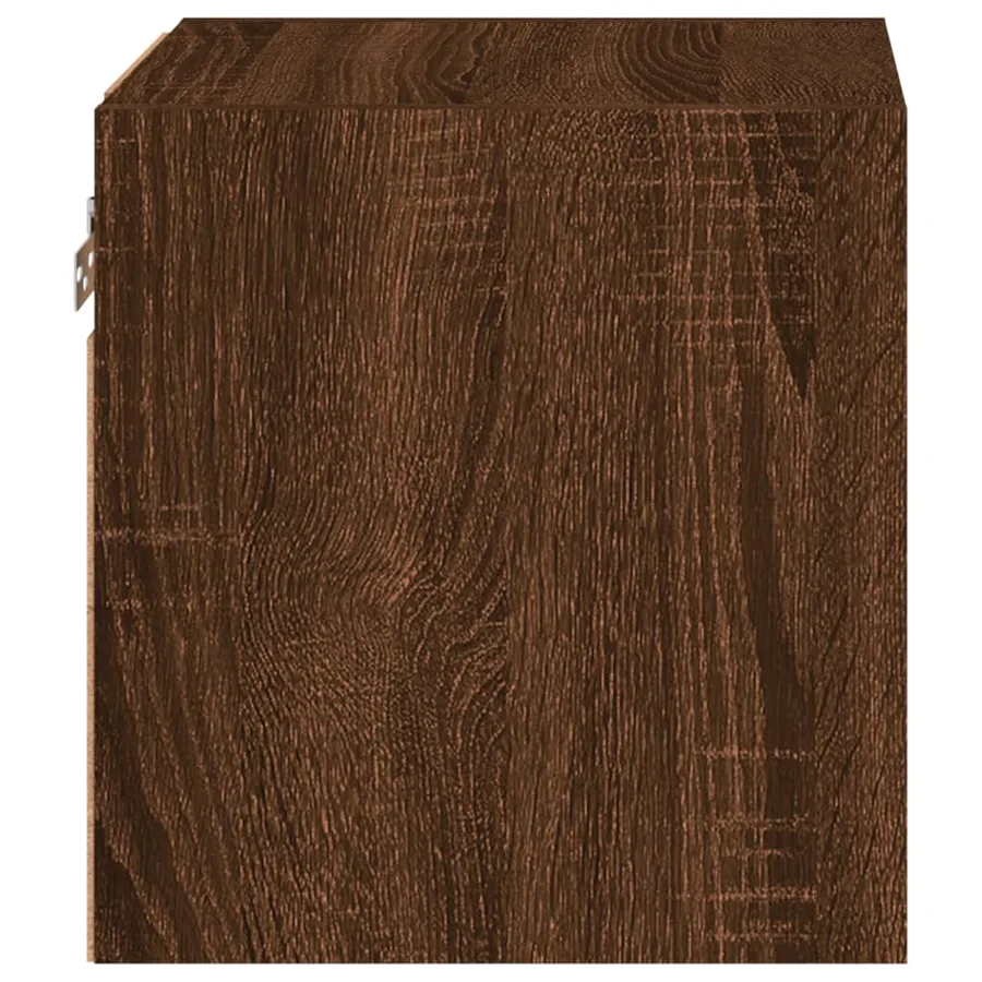 Meubles TV muraux lumières LED 2 pcs chêne marron 30x28,5x30 cm - 8