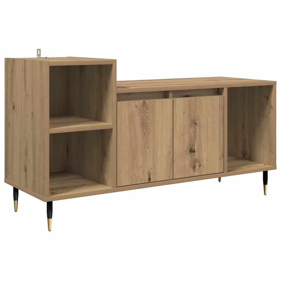 Meuble TV 100 x 35 x 55 cm Chêne artisanal Bois d'ingénierie - 2
