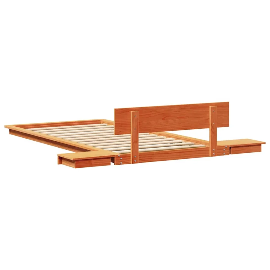 Cadre de lit Marron 90 x 190 cm bois - 7