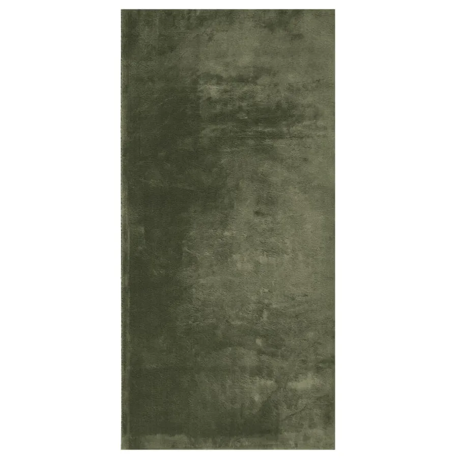 Tapis HUARTE à poils courts doux lavable vert forêt 100x200 cm - 2